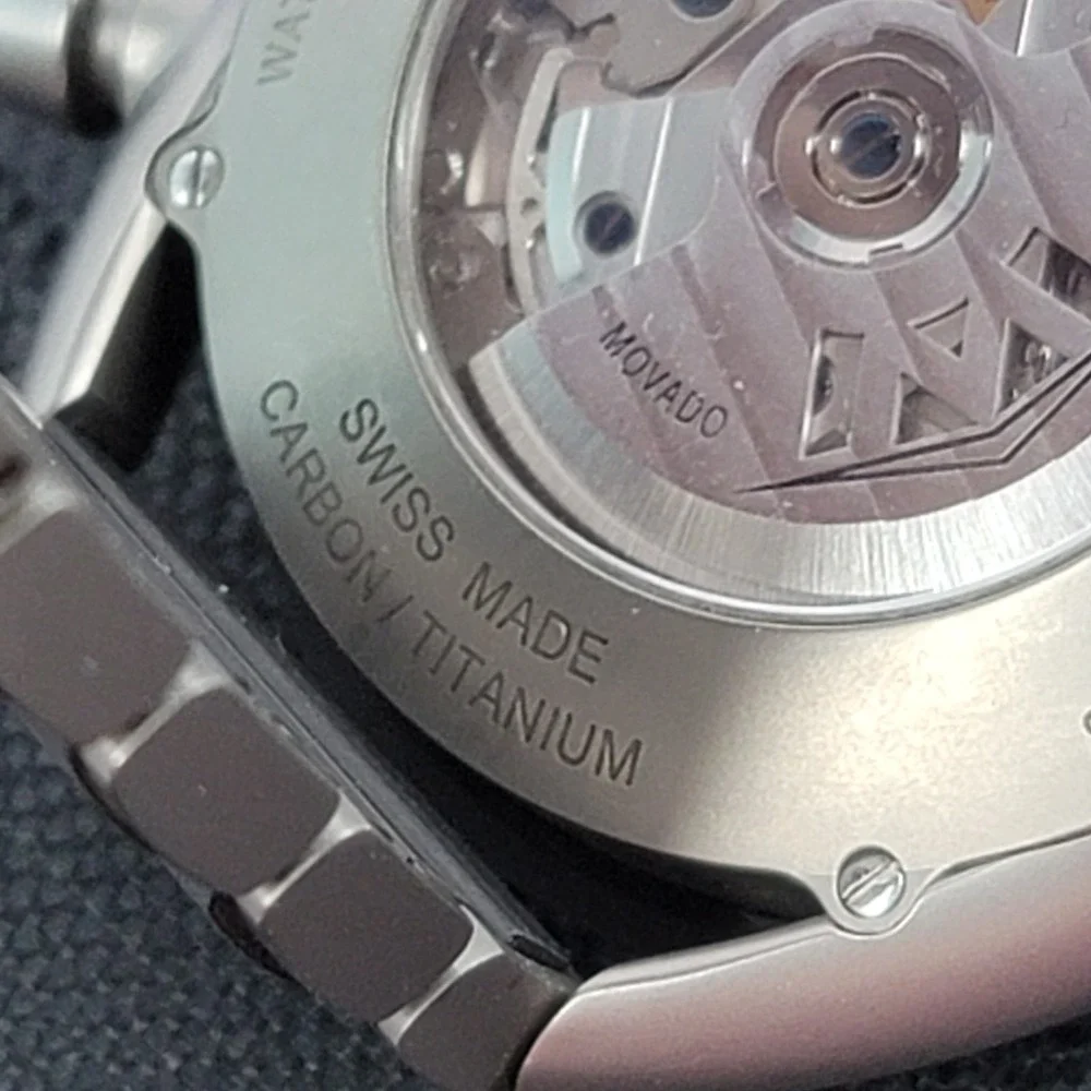 Movado Parlee Auto/Chronograph 16/75 Blue Limited Edition Watch $8500 MSRP